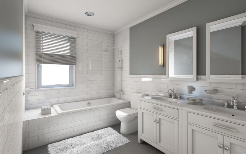 Modern Bathroom with Accent Wall
